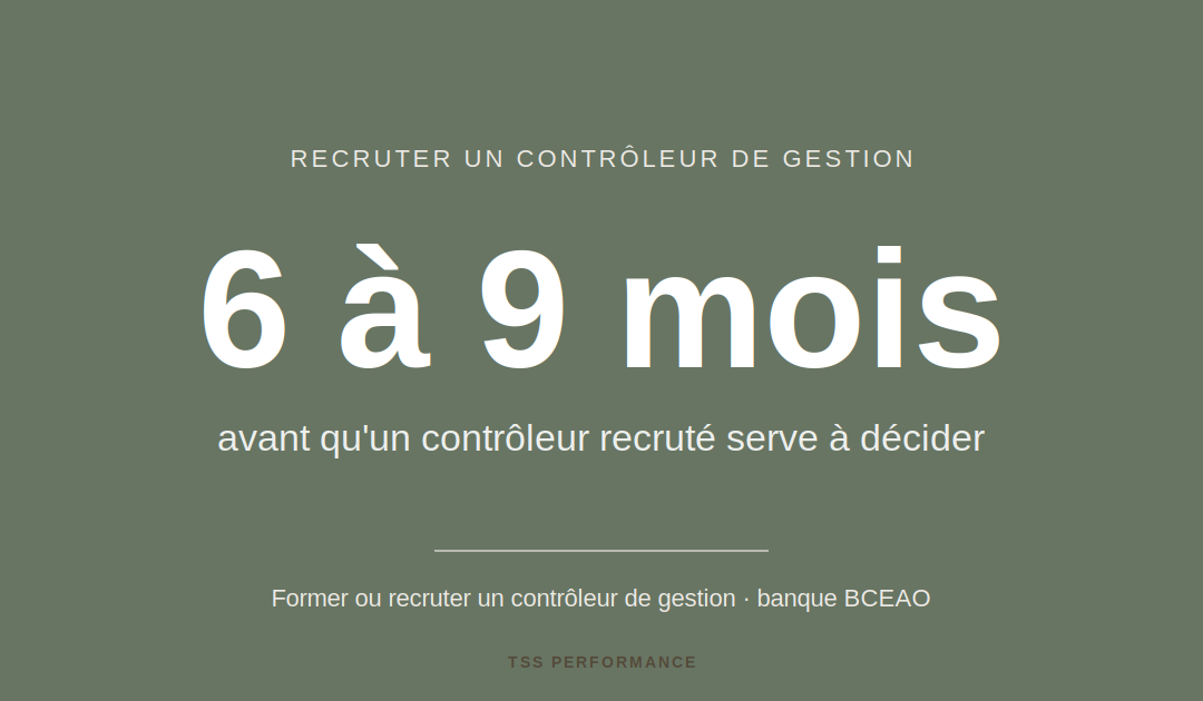 Formation finance sur mesure vs recrutement d&rsquo;un contrôleur de gestion : ce que les chiffres révèlent pour une organisation africaine