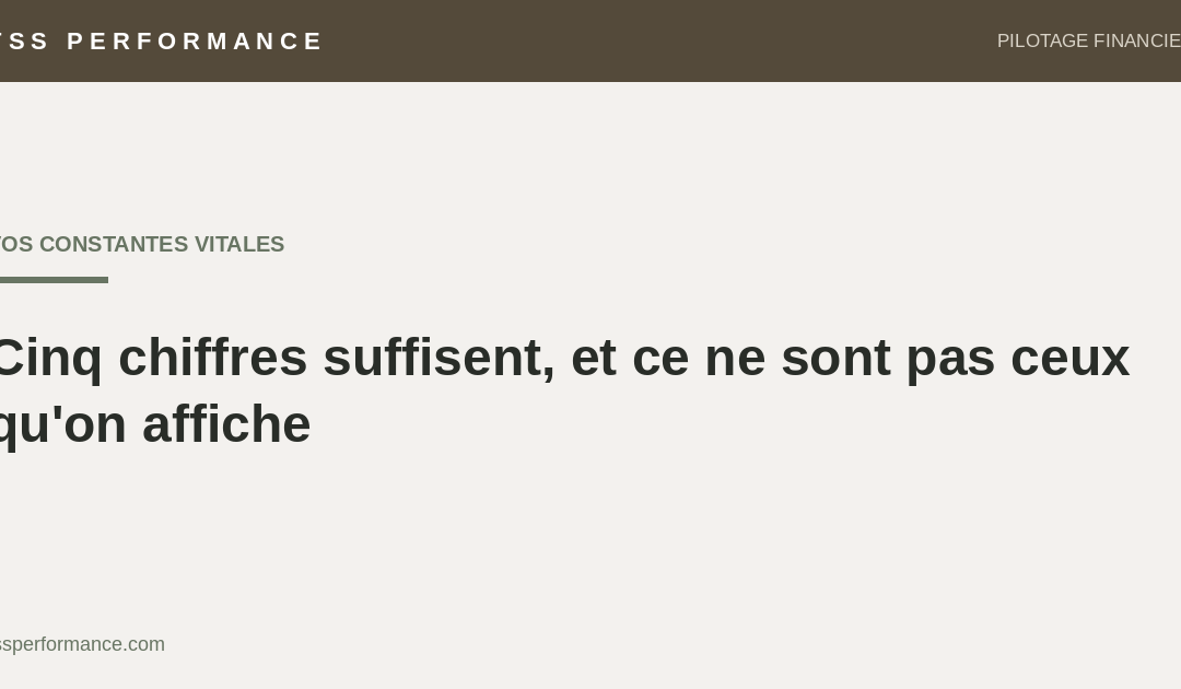 Cinq chiffres suffisent, et ce ne sont pas ceux qu&rsquo;on affiche